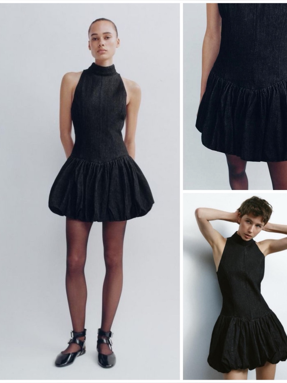 ZARA ~ Denim Balloon Dress